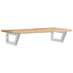 vidaXL Étagère de vasque murale acier et bois massif d'acacia