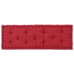 vidaXL Coussins de plancher de palette 2 Pièces Coton Bordeaux