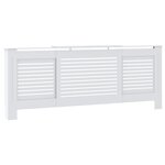 vidaXL Cache-radiateur MDF Blanc 205 cm