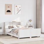 vidaXL Cadre de lit sans matelas blanc 120x190 cm bois de pin massif