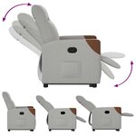 vidaXL Fauteuil inclinable gris nuage tissu