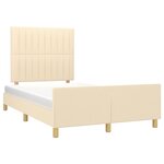 vidaXL Cadre de lit sans matelas crème 120x200 cm tissu