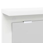 vidaXL Porte-manteau mural Blanc 85 x 10 x 45 cm Bois d'ingénierie