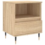 vidaXL Tables de chevet 2 Pièces chêne sonoma 40x35x50 cm bois ingénierie