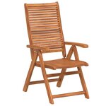 vidaXL Fauteuils pliants inclinables  lot de 6  56 x 72 x 107 cm  en bois d'acacia massif