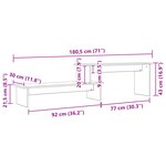 vidaXL Meuble TV Bois ancien 180 x 30 x 43 cm Bois d'ingénierie