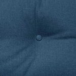 vidaXL Coussin de Dos Bleu 140 x 24 x 50 cm tissu