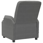 vidaXL Fauteuil de massage gris foncé similicuir daim