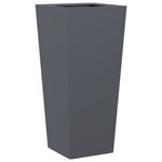 vidaXL Jardinières 2 Pièces anthracite 35x35x75 cm acier