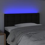 vidaXL Tête de lit à LED Noir 80x5x78/88 cm Tissu