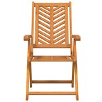 vidaXL Chaises de jardin inclinables 4 Pièces Bois massif acacia