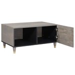 vidaXL Table basse Gris 80 x 50 x 40 cm bois de manguier massif