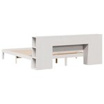 vidaXL Lit bibliothèque sans matelas blanc 180x200 cm bois pin massif