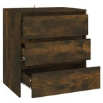 vidaXL Buffet Chêne fumé 70x41x75 cm Bois d'ingénierie