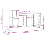 vidaXL Meuble TV Chêne sonoma 100x35x55 cm Bois d'ingénierie