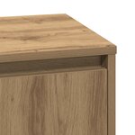 vidaXL Tables de chevet avec lumières LED 2 Pièces Chêne Artisan 39x34 5x50 cm