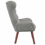 vidaXL fauteuil Gris clair 69 x 74 x 93 cm Velours