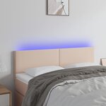 vidaXL Tête de lit à LED Cappuccino 144x5x78/88 cm Similicuir