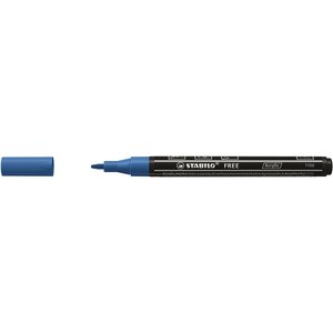 Marqueur pointe fine FREE acrylic T100 bleu foncé STABILO