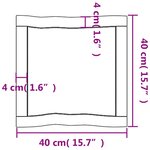 vidaXL Dessus de table bois massif traité bordure assortie