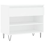 vidaXL Armoire à chaussures Blanc 70x36x60 cm Bois d'ingénierie