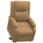 vidaXL Fauteuil de massage Marron Velours