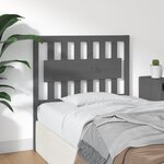 vidaXL Tête de lit Gris 95 5x4x100 cm Bois massif de pin