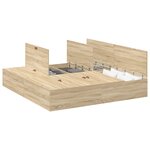 Cadre de lit de rangement vidaXL en chêne Sonoma 200x200 cm
