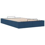 vidaXL Cadre de lit ottoman sans matelas bleu 120x200 cm tissu