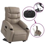 vidaXL Fauteuil inclinable Cappuccino Similicuir