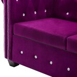 Vidaxl canapé d'angle revêtement en velours 199x142x72 cm violet