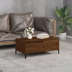 vidaXL Table basse Chêne marron 90x50x36 5 cm Bois d'ingénierie