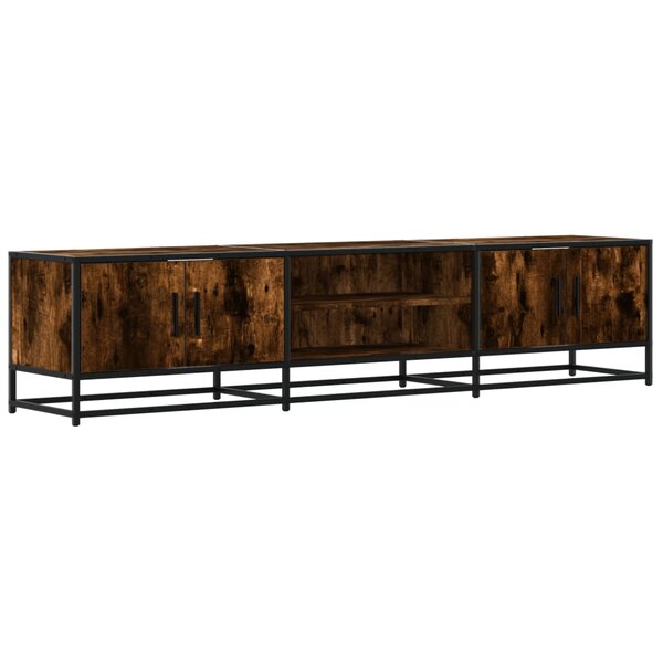 vidaXL Meuble TV chêne fumé 180x35x41 cm bois d'ingénierie