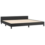 vidaXL Cadre de lit sans matelas noir 200x200 cm similicuir