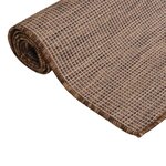 vidaXL Tapis à tissage plat d'extérieur 100x200 cm Marron