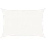 vidaXL Voile d'ombrage 160 g/m² Blanc 2 5x4 m PEHD