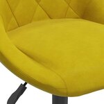 vidaXL Tabouret de bar Jaune moutarde Velours