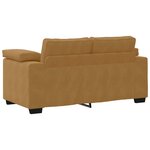 vidaXL Ensemble de canapés 3 Pièces avec coussins Marron Velours