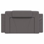 vidaXL Coussin de tête de lit gris 100 cm similicuir