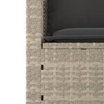 vidaXL Salon de jardin avec coussins 3 Pièces gris clair résine tressée