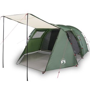 vidaXL Tente de camping tunnel 4 personnes vert imperméable