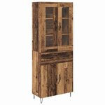 vidaXL Haut Armoire Bois Ancien 69 5 x 34 x 180 cm Bois d'ingénierie