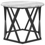 vidaXL Table d'appoint empilable 3 Pièces Gris Sonoma