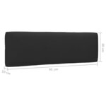 vidaXL Canapé central palette de jardin noir bois de pin imprégné