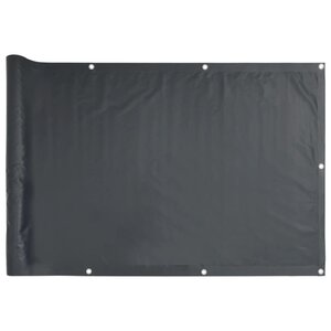 vidaXL Écran d'intimité de balcon anthracite 300x120 cm PVC
