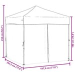 vidaXL Tente de réception pliable avec parois Rouge 2x2 m