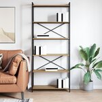 vidaXL Bibliothèque chêne artisanal 80 x 30 x 188 cm Bois d'ingénierie