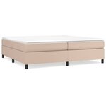 vidaXL Cadre de lit à ressorts cappuccino 200x200 cm similicuir