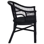 vidaXL Chaise empilable Rotin Noir 60 x 60 x 81 cm