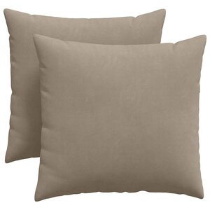 vidaXL Coussins de canapé 2 pc tissu Taupe 45 x 45 cm